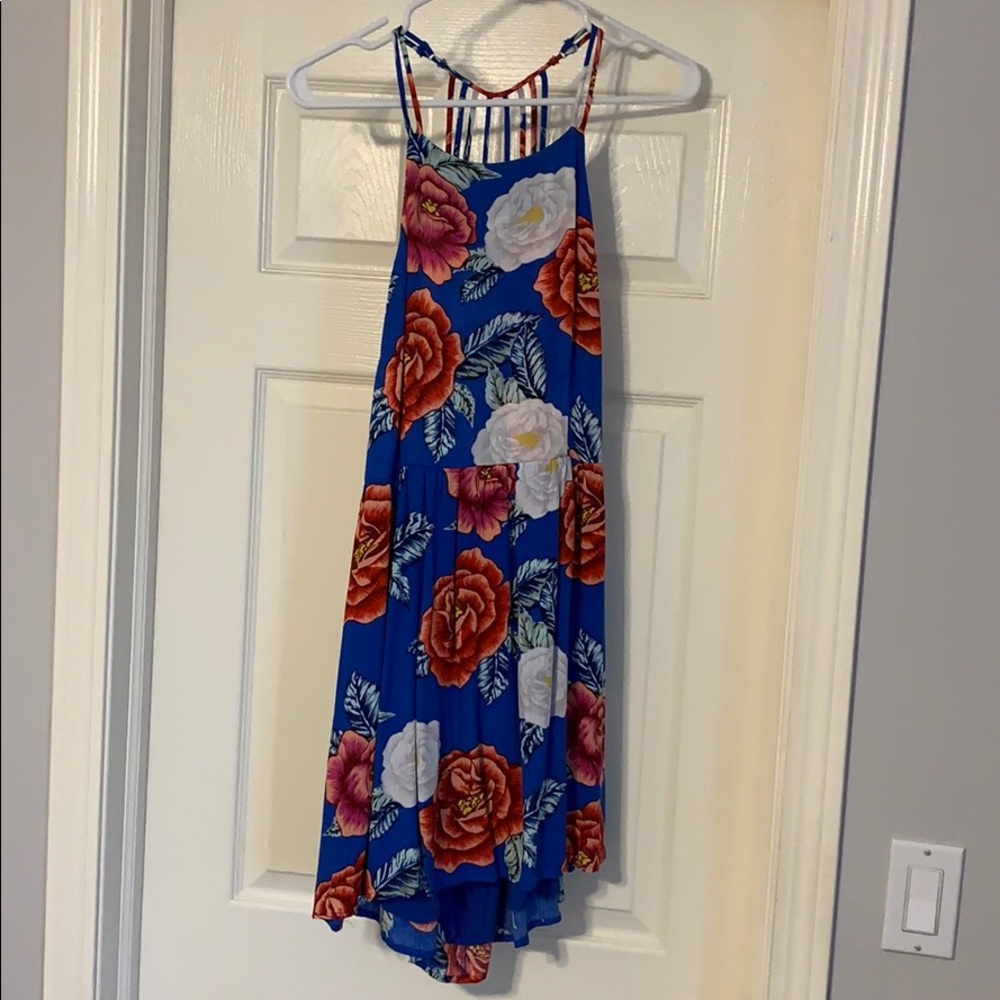 Blue floral dress